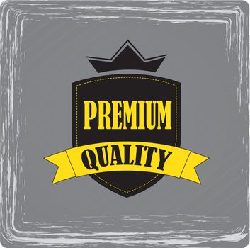 seal stamp premium quality over gray background