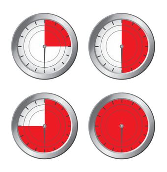 Red Cronometer  over white background vector illustration