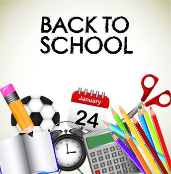 Back to school icons over white background 