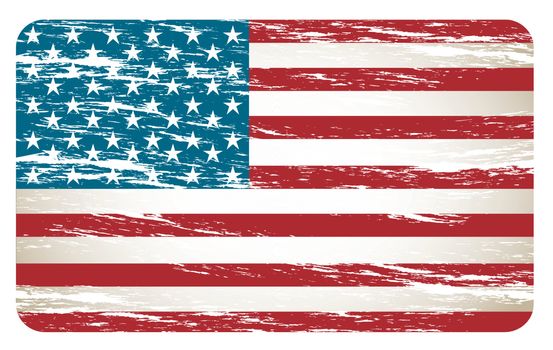 United States flag over white background vector illutration