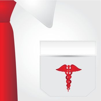 medical uniform with the symbol of medicine vector illustration