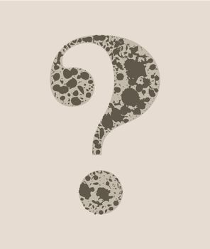 Question sign on a grey background. A vector illustration