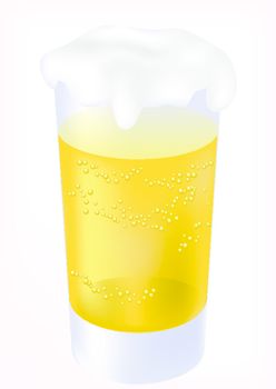 Illustration of the glass of beer - vector