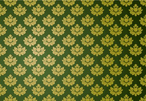 Vector illustration of a green glamour pattern