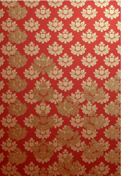 Vector illustration of a vertical red and bronze glamour pattern