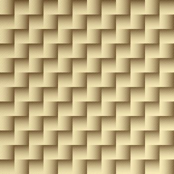 Repeating gold checkered pattern with thin diagonal lines (vector)