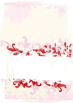 Vector illustration of pink grungy wallpaper