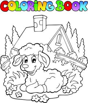 Coloring book spring theme 1 - vector illustration.
