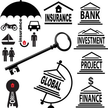 Creative on the financial topics. Vector illustration.