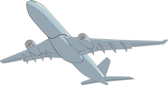 fully editable vector illustration airliner