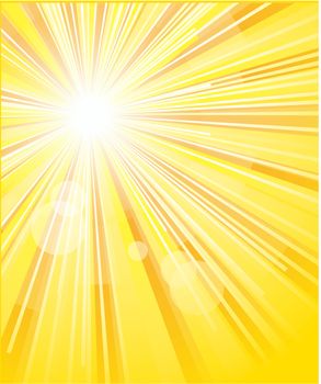 background of the solar rays, vector illustration
