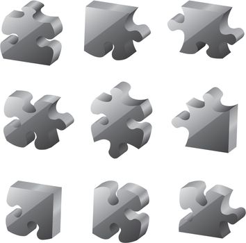 Pieces of puzzle. Vector illustration.