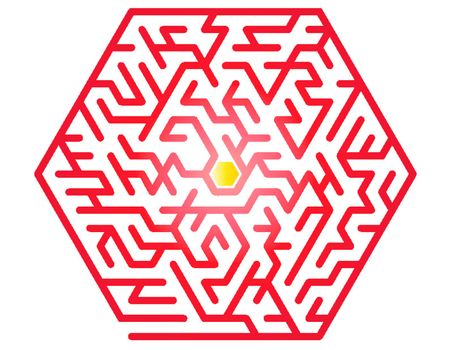 Color maze. Vector illustration.