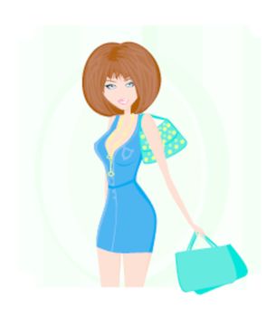 Glamour girl with shopping bag
