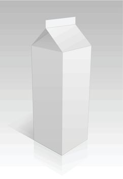 Milk package on a grey background. A vector illustration