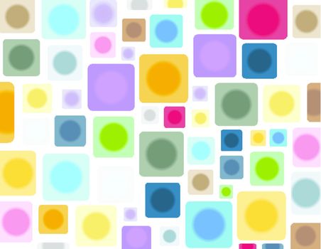 Mosaic background as multi-coloured glasses in a line.