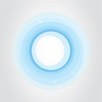 Blue circle from water. A vector illustration