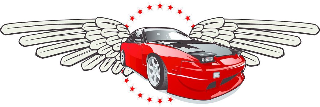red race car emblem
