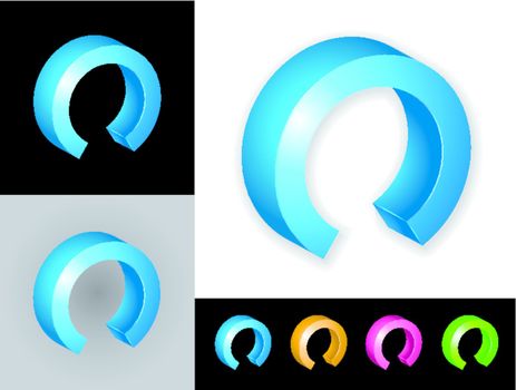 Abstract graphic design of 3d icon or symbol