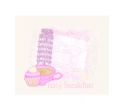italy breakfast poster