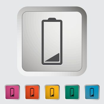 Charging the battery, single icon. Vector illustration.