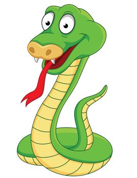 vector illustration of Funny snake