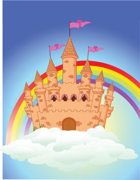 vector illustration of Fairy castle