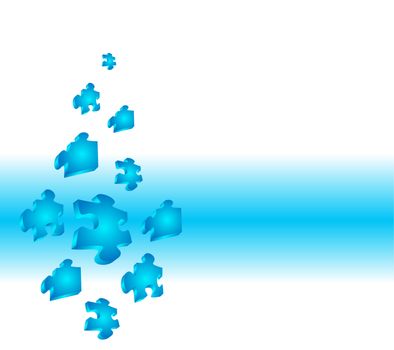 Puzzle background. Clean vector illustration in blue.