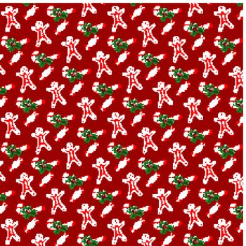 Seamless Christmas  background in red