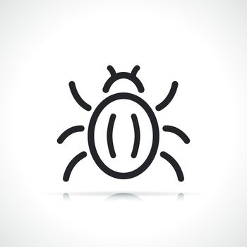 bug or beetle thin line icon isolated