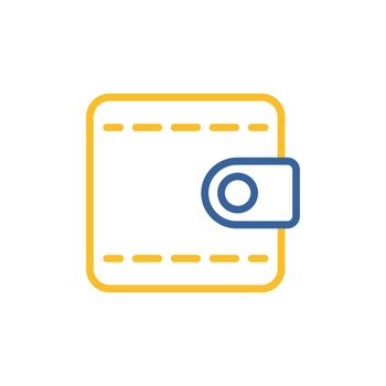 Billfold wallet isolated vector icon. Graph symbol for web site and apps design, logo, app, UI