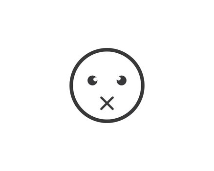 Emoticon template face expression icon vector