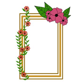 vector design of border floral template