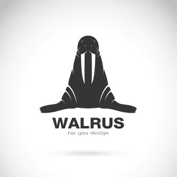 Vector of walrus design on white background. Easy editable layered vector illustration. Wild Animals.