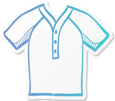 Baseball jersey icon in sticker color style. Sport championship uniform team wear