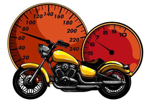 Motorcycle racer sport vector illustration