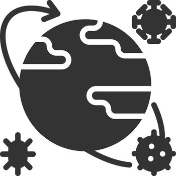 Pandemic icon design glyph style
