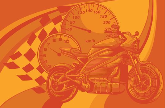 a Motorcycle racer sport vector illustration