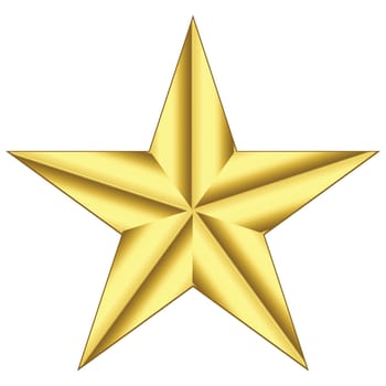 Gold star as a pip on a military uniform
