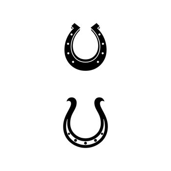 Horse shoe Vector icon design illustration Template