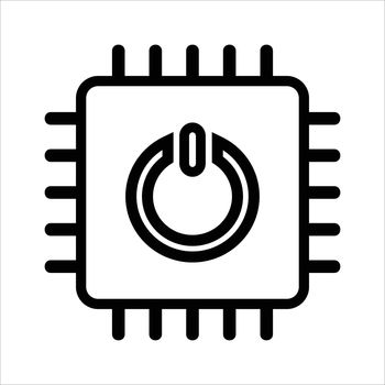 computer cpu icon vector. computer cpu icon concept