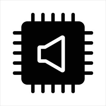 computer cpu icon vector.