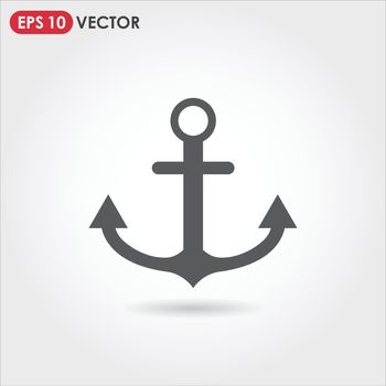 anchor single vector icon on light background