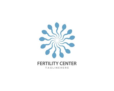 fertility Sperm logo vector template