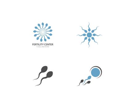 Fertility Sperm logo vector template