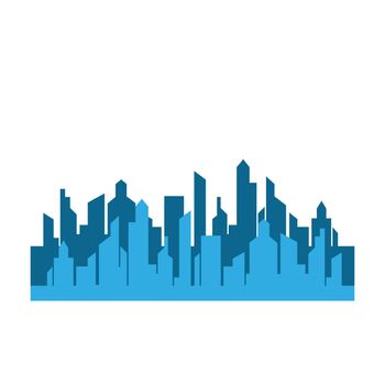 City skyline, city silhouette vector illustration in flat design