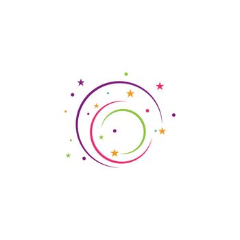 Circle magic swirl logo vector illustration
