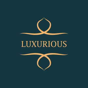 Luxurious logo, emblem vector design