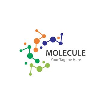 Molecule illustration logo vector template