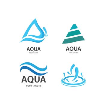 Water Wave ocean illustration Logo Template vector